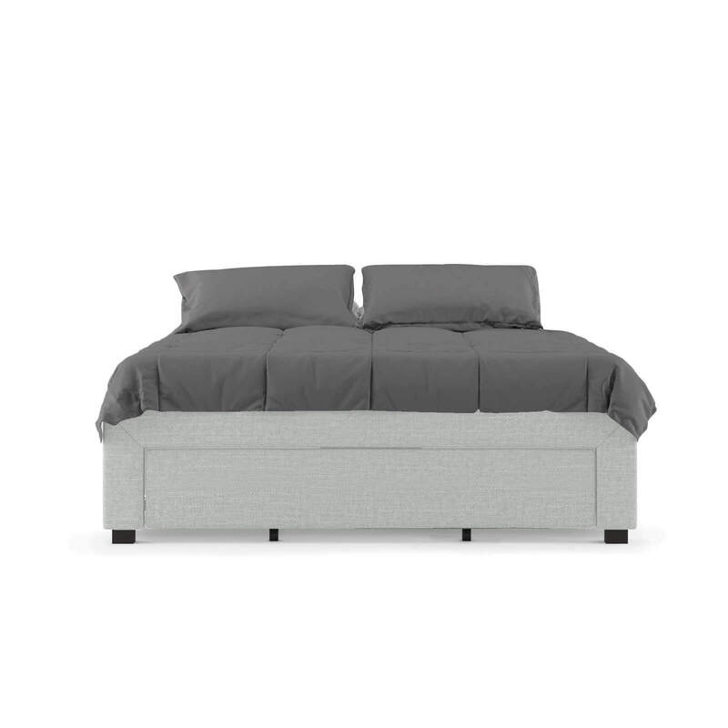 Octavia Fabric Bed Base with Drawers Double Ash Buy Double Size Bed