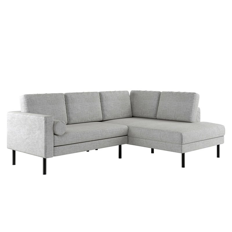 Buy Sarna 3 Seater Fabric Modular Sofa with Chaise Light Grey -  Discontinued - MyDeal