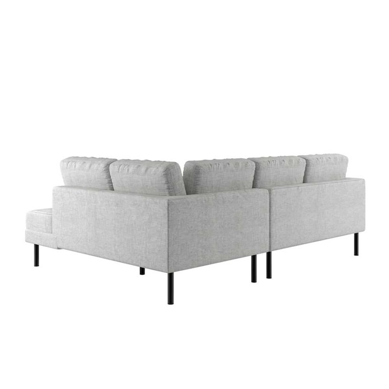 Buy Sarna 3 Seater Fabric Modular Sofa with Chaise Light Grey -  Discontinued - MyDeal