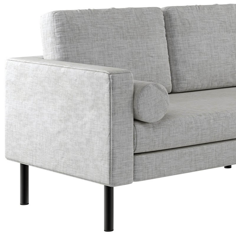 Buy Sarna 3 Seater Fabric Modular Sofa with Chaise Light Grey -  Discontinued - MyDeal
