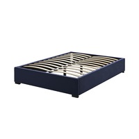 Septima Upholstered Velvet Bed Base - Navy Queen