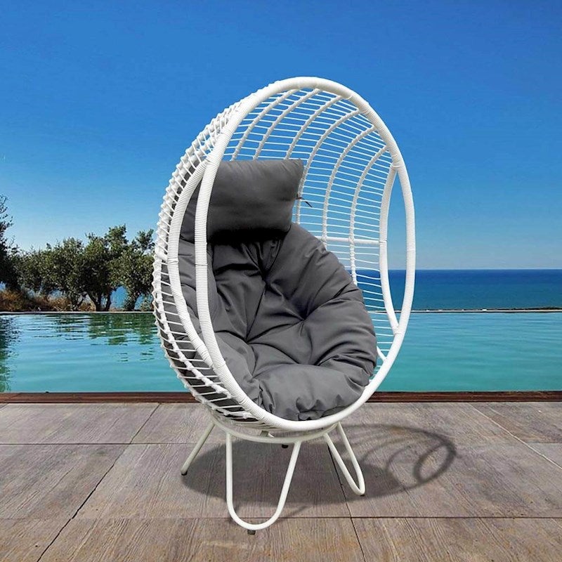 Tesoro Round Wicker Swivel Egg Chair | Buy Outdoor Lounge Chairs - 261093