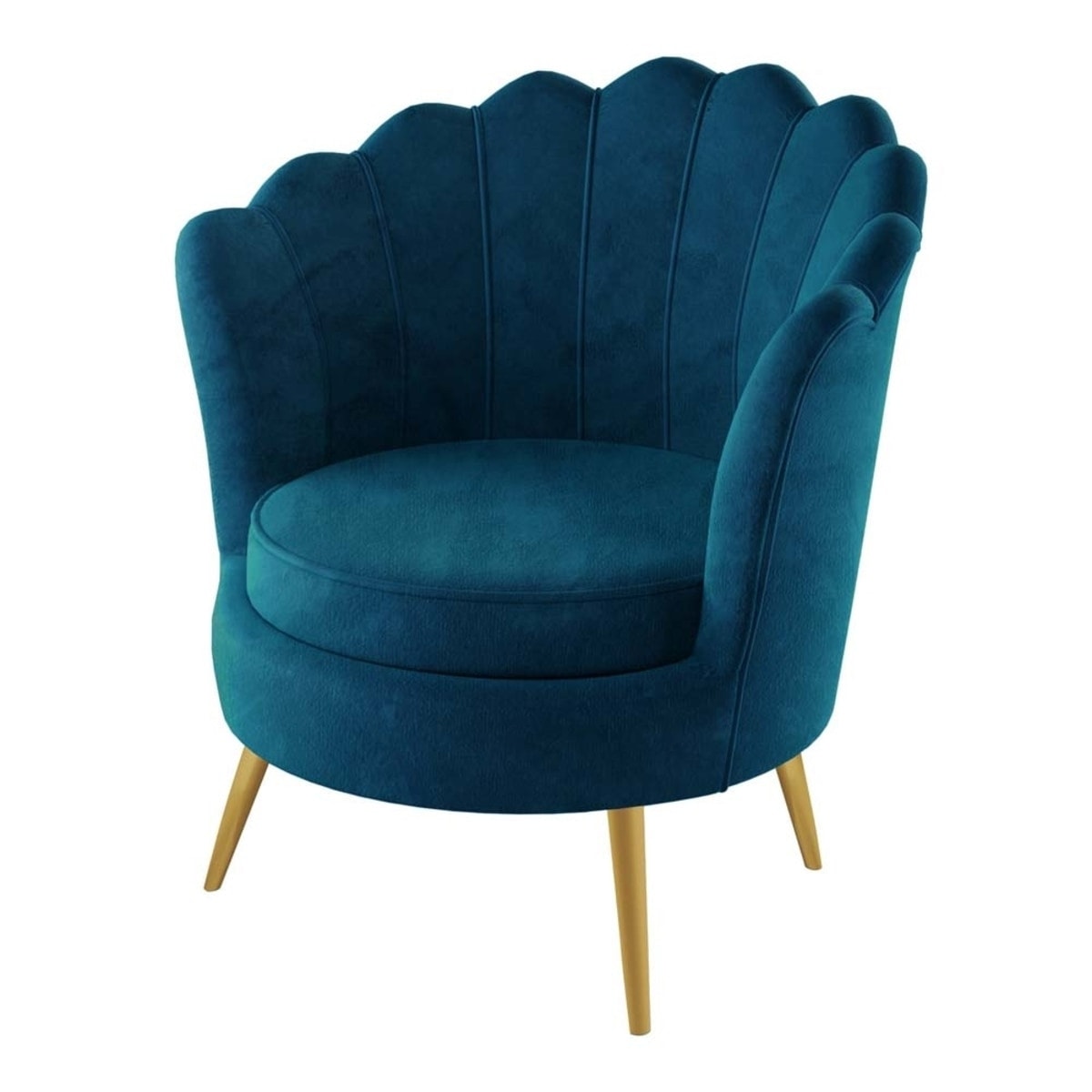 scallop chair teal