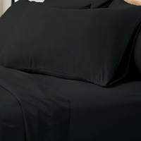 Valeria 1000TC Ultra Soft Bed Sheet Set - Black King Single