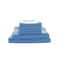 Valeria 1000TC Ultra Soft Bed Sheet Set - Blue Single Blue