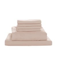 Valeria 1000TC Ultra Soft Bed Sheet Set - Cream Single Cream