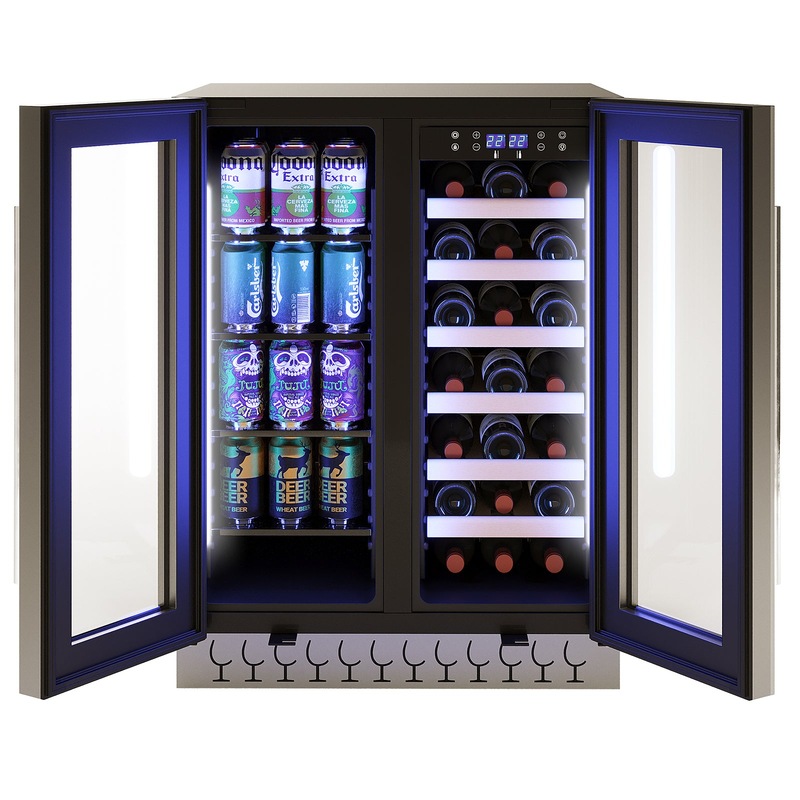 Buy VinoVault 140L Dual Zone Wine Fridge With Drinks Storage MyDeal