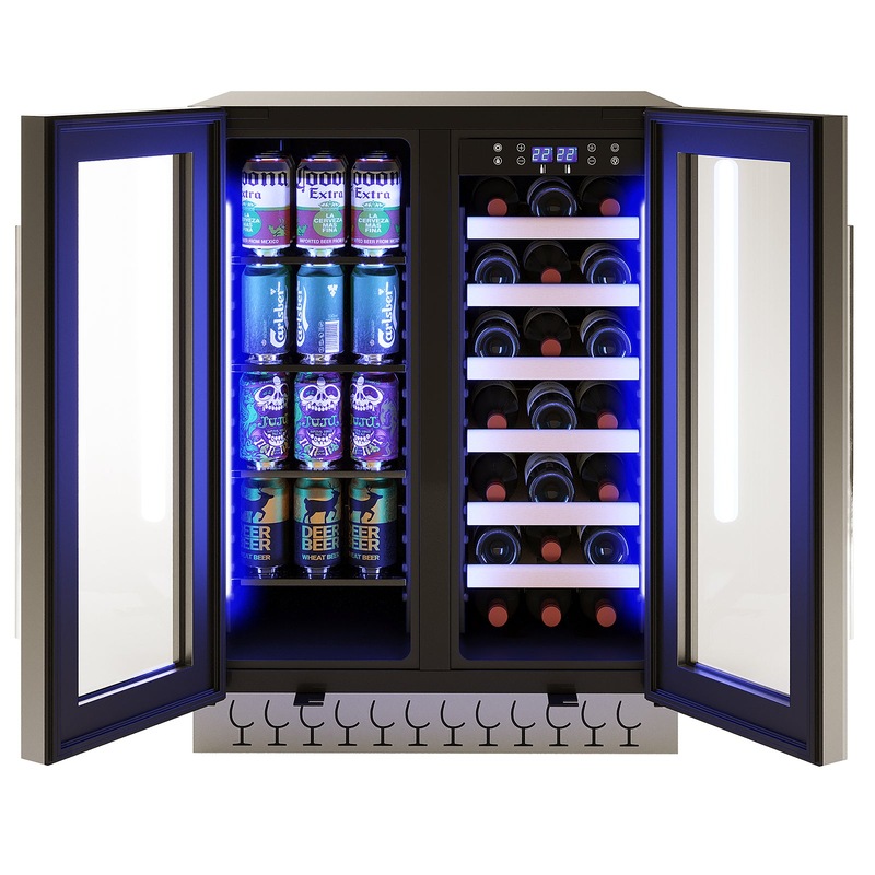 Buy VinoVault 140L Dual Zone Wine Fridge With Drinks Storage MyDeal