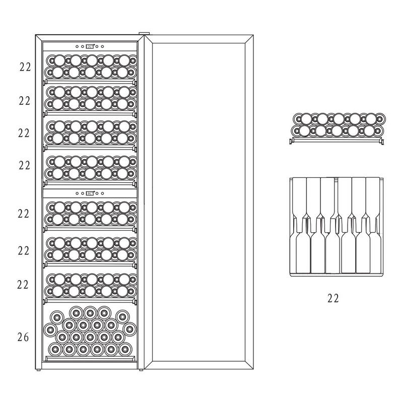 VinoVault Free Standing Dual Zone Wine Fridge 180 Bottle Buy Wine