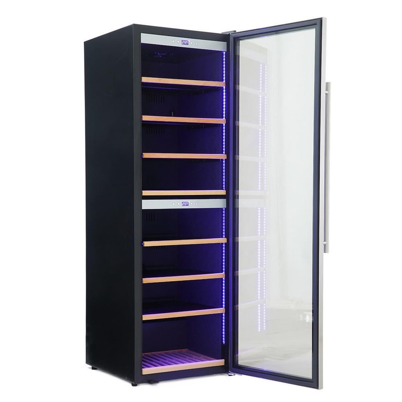 Buy VinoVault Free Standing Dual Zone Wine Fridge 180 Bottle MyDeal