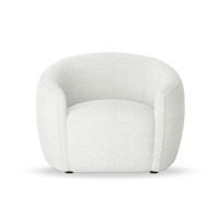 Yara Bouclé Accent Chair - Cream White Cream White
