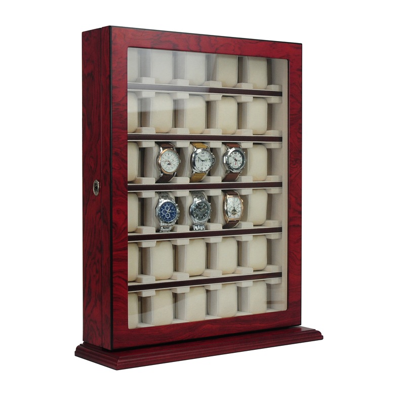 Hand Made 30 Watch Luxury Case Storage Display Box Jewellery