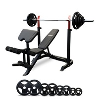 Impact BP7 Bench Press + 120kg Olympic 7ft Barbell Weight Set
