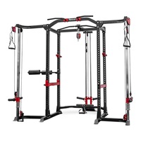 Reeplex Power Rack + Cable Crossover Attachment and Lat Pulldown Attachment