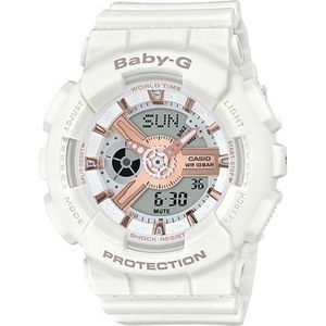 Casio Baby-G White/Rose Gold Analogue/Digital Watch BA110XRG-7A BA-110XRG-7ADR