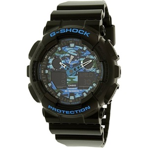 Casio G-Shock Analogue/Digital Black/Blue Extra-Large Mens Watch GA100CB-1A GA-100CB-1ADR Bottle Opener Bundle