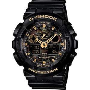 Casio G-Shock Analogue/Digital Mens Black/Gold Watch GA100CF-1A9 GA-100CF-1A9DR