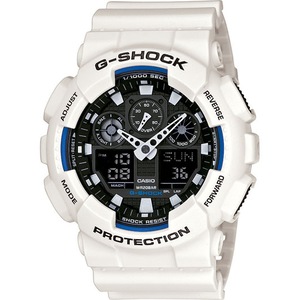 Casio G-Shock Analogue/Digital Mens White XL-Series Watch GA100B-7A GA-100B-7ADR