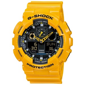 Casio G-Shock Analogue/Digital Mens Yellow XL-Series Watch GA100A-9A GA-100A-9ADR
