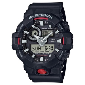 Casio G-Shock Black / Red Analogue/Digital Mens Watch GA700-1A GA-700-1ADR
