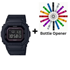 Casio G-Shock Connected Engine Bluetooth Black Digital Watch GWB5600BC-1B GW-B5600BC-1BDR Bottle Opener Bundle