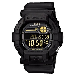 Casio G-Shock Digital Mens Black/Gold Vibration Alert Watch GD350-1B GD-350-1BDR