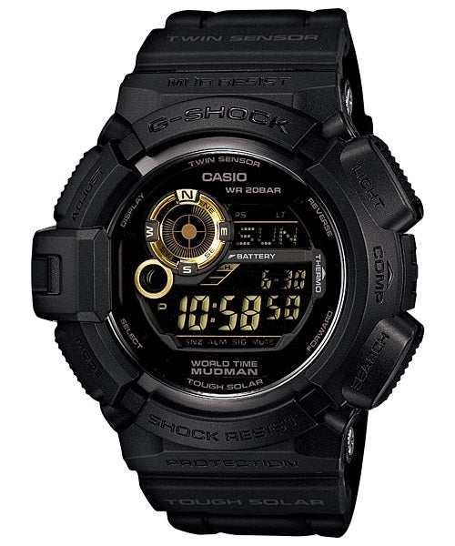 Casio G-Shock Digital Mens MUDMAN Black/Gold Watch G9300GB-1 G-9300GB-1