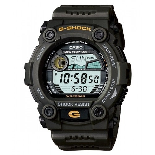 Casio G-Shock Digital Mens Green Moon Tide Graph Watch G7900-3 G-7900-3