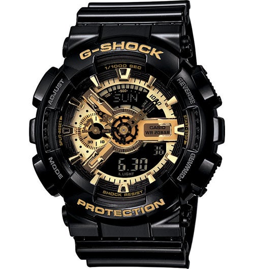 Casio G-Shock Analogue/Digital Mens Black/Gold Watch GA110GB-1A GA-110GB-1ADR