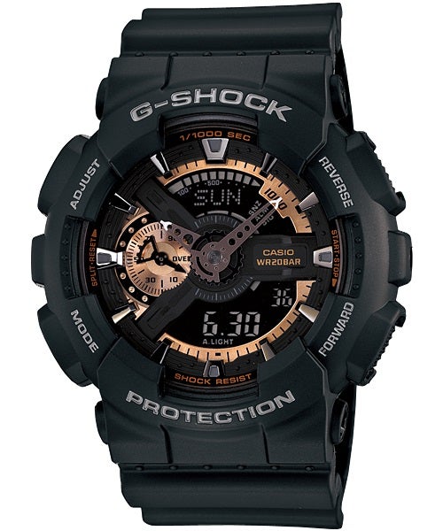 Casio G-Shock Ana/Digi Mens Black/Rose Gold Watch GA110RG-1A GA-110RG-1A