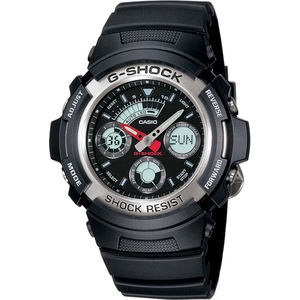 Casio G-Shock Neobrite Analogue/Digital Mens Black Watch AW590-1A AW-590-1ADR