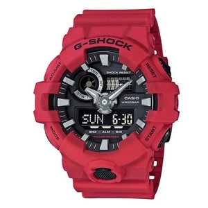 Casio G-Shock Red Analogue/Digital Mens Sports Watch GA700-4A GA-700-4ADR