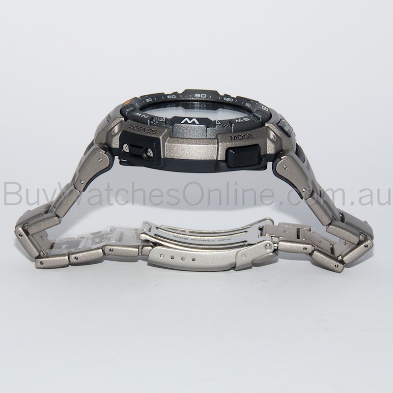 Casio Protrek Solar Titanium Digital Mens Triple Sensor Watch PRG240T-7 PRG- 240T-7DR - MyDeal
