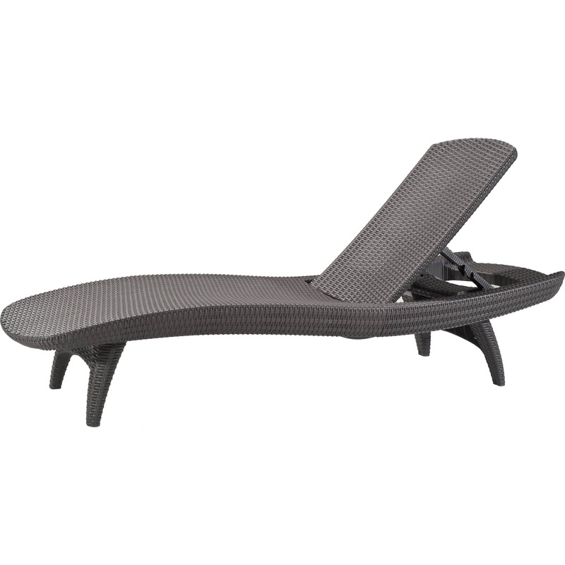 Buy 2x Keter Pacific Outdoor Sun Lounger in Anthracite MyDeal