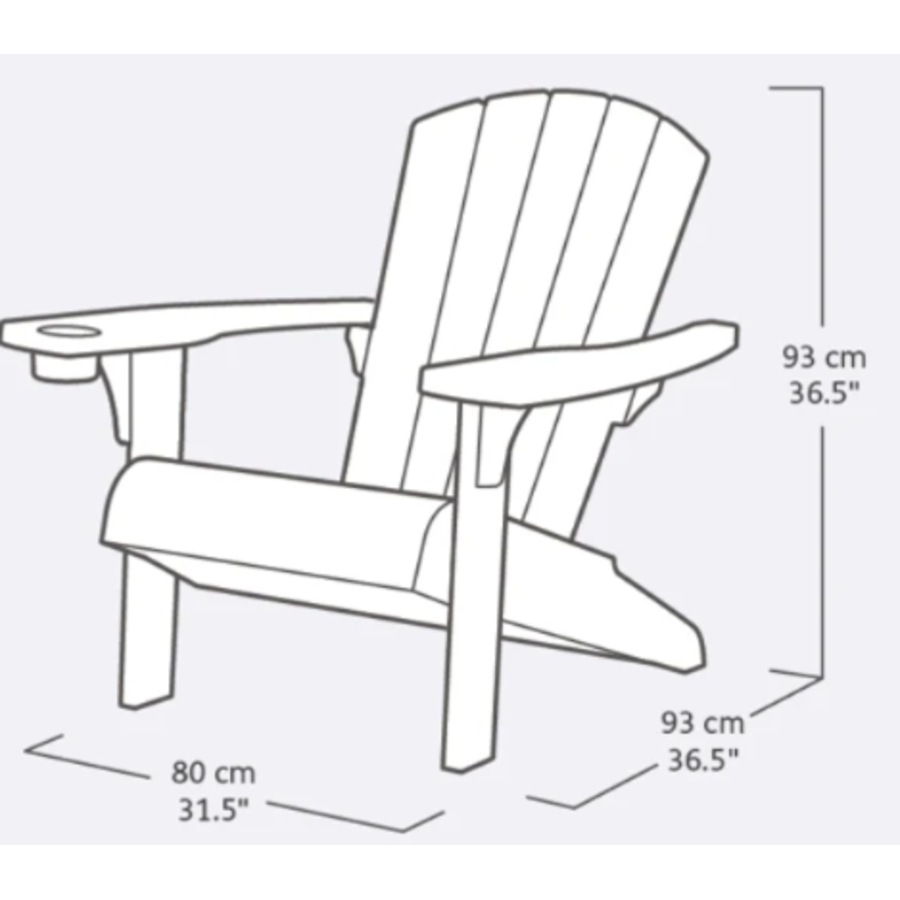 Keter Alpine Adirondack Chair - Silver Sage