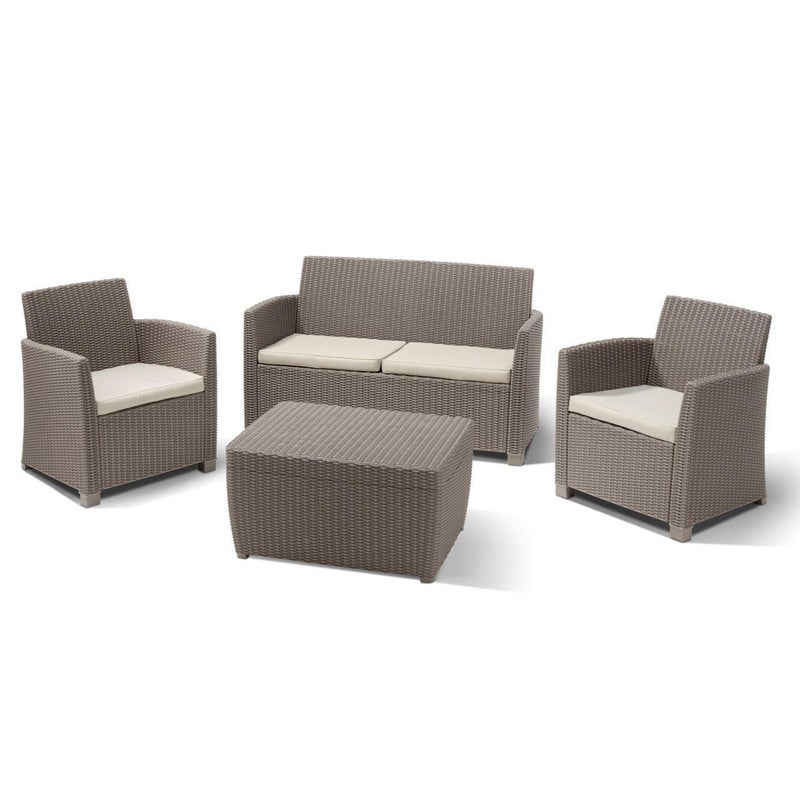 Keter Outdoor Furniture Lounge Set Corona Cappucino Buy 4 Seat Lounge Sets 351837