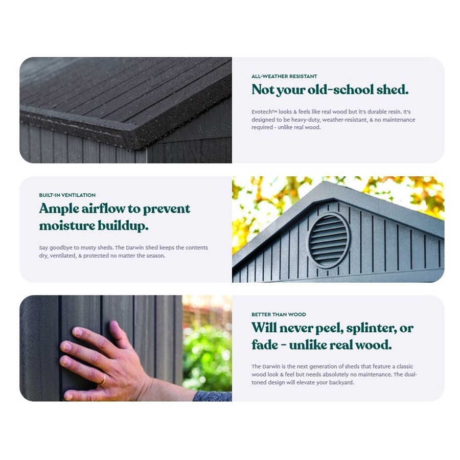 Keter Darwin 6x4 Garden Shed W - Grey