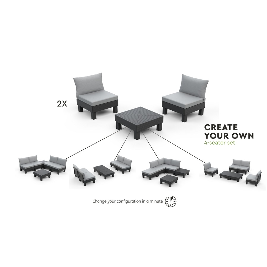 Buy Keter Elements 4 - Seater Modular Lounge Set - Everyday Rewards Shop