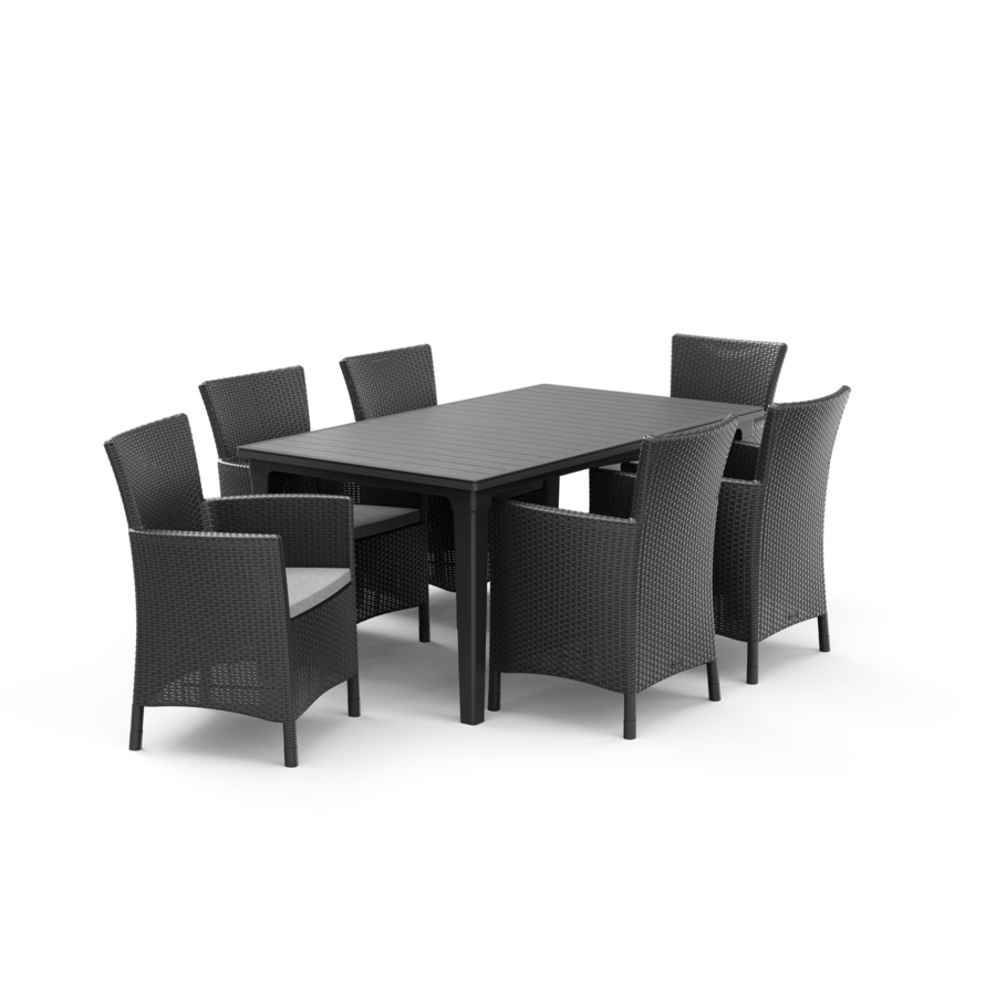Buy Keter Futura Iowa Dining Set - Graphite - Everyday Rewards Shop