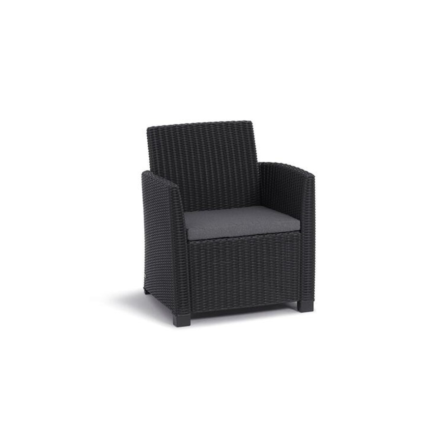 Keter Outdoor Furniture Lounge Set (Mia)-Graphite