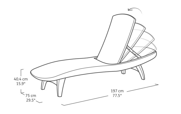 Keter pacific online lounger