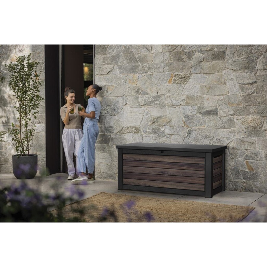 Keter Signature 630L Storage Box - Rosewood Look