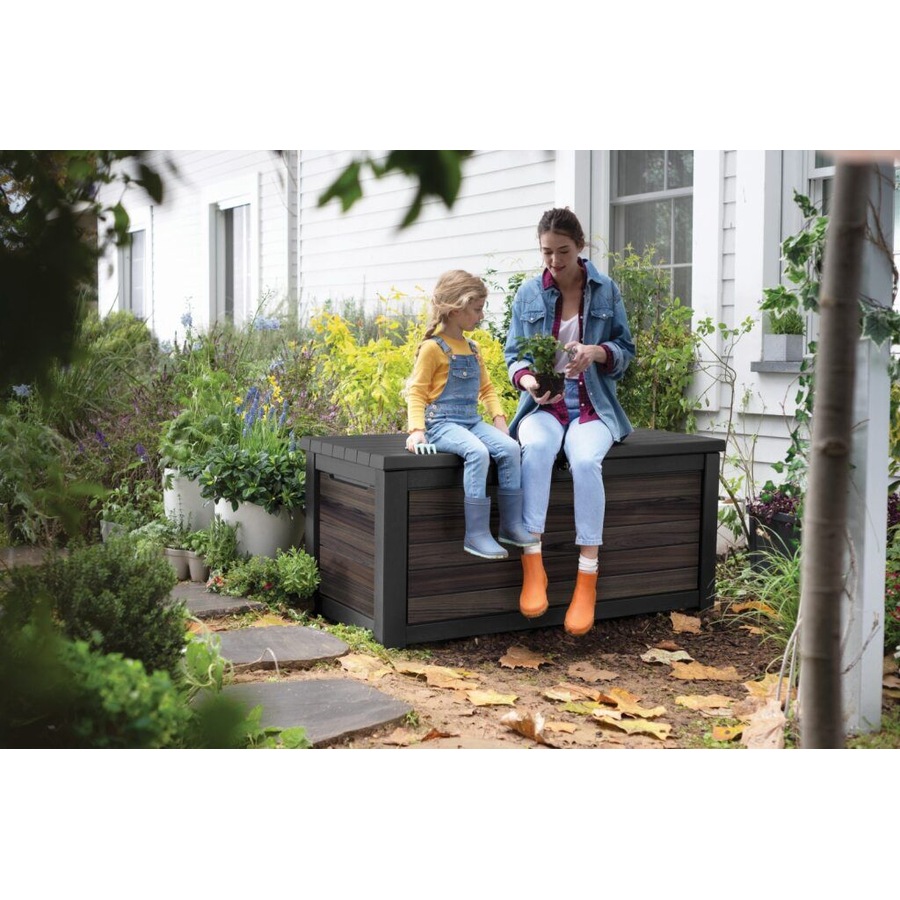 Keter Signature 630L Storage Box - Rosewood Look