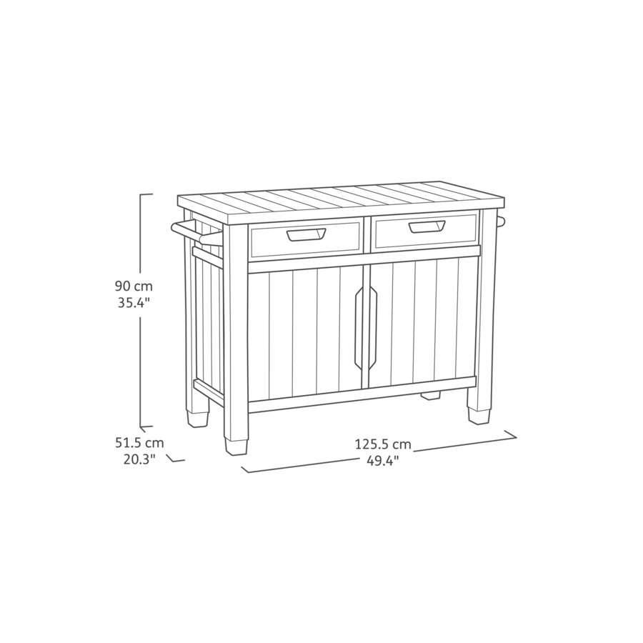 Keter Unity XL Outdoor Buffet Storage Cabinet