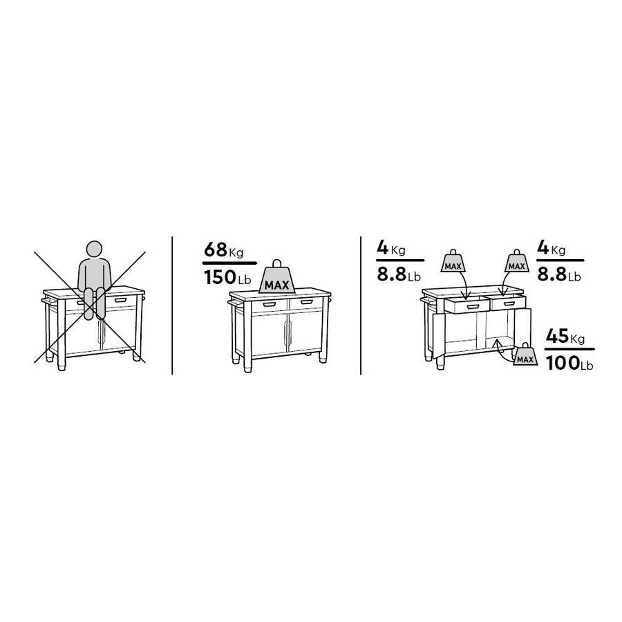 Keter Unity XL Outdoor Buffet Storage Cabinet