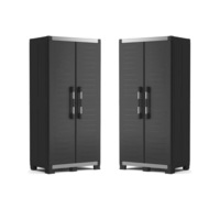 2 x Keter XL Garage Tall Storage Cabinets