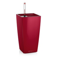 LECHUZA MINI CUBI PLANTER POT (HIGH GLOSS SCARLET RED)