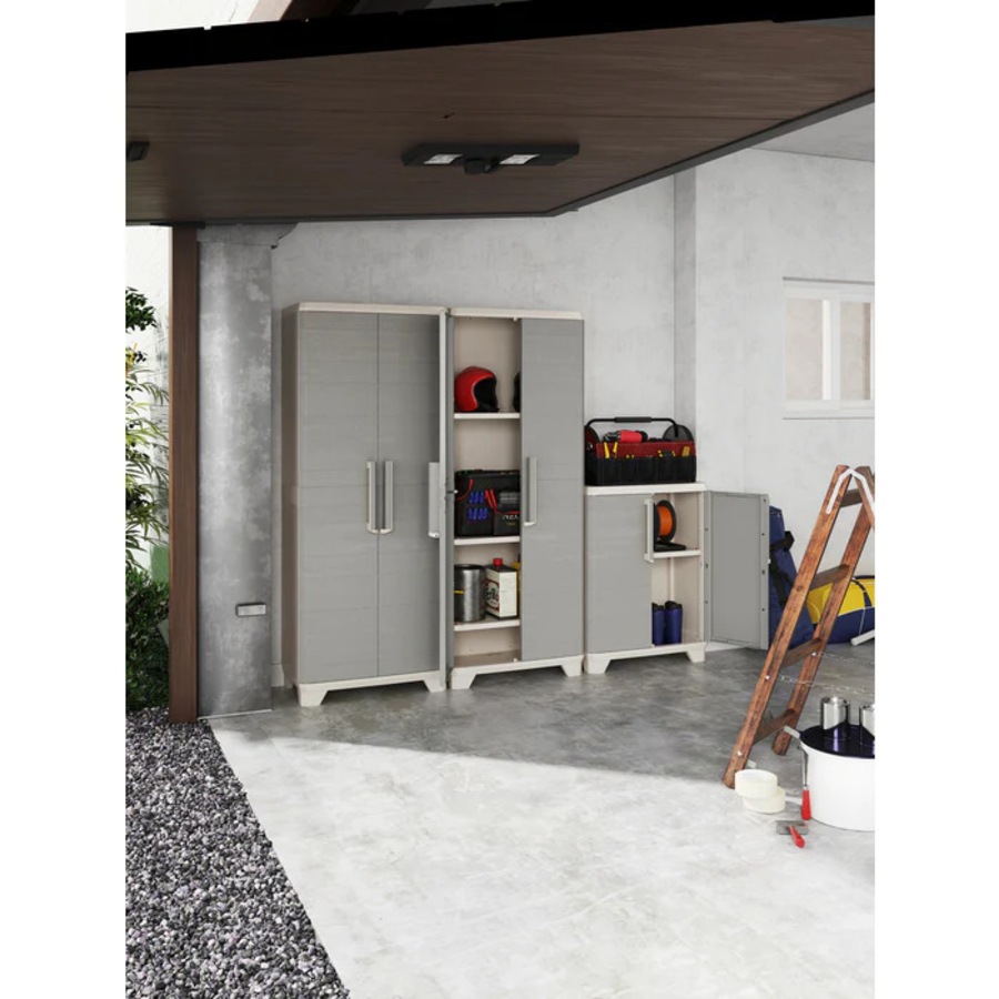LINEAR WOOD BASE OUTDOOR CABINET