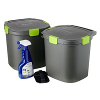 Maze 14lt Indoor Composter Twin Pack- Airtight Bokashi System
