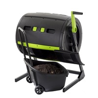 Maze Outdoor Compost Dual Tumbler Bin 245lt with Cart